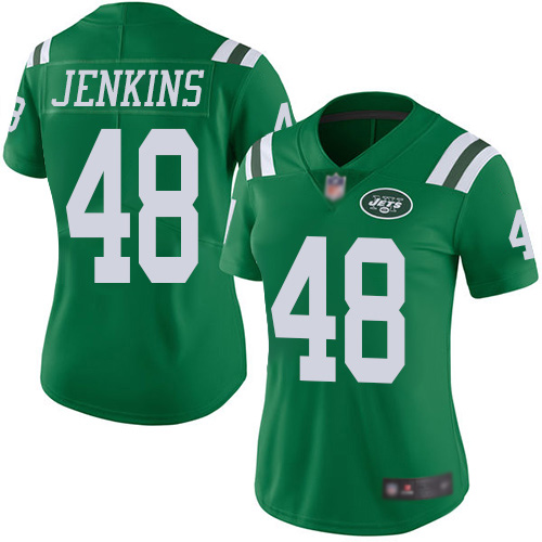 New York Jets Limited Green Women Jordan Jenkins Jersey NFL Football 48 Rush Vapor Untouchable